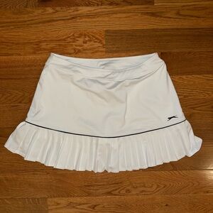 White Pleated Golf Skort